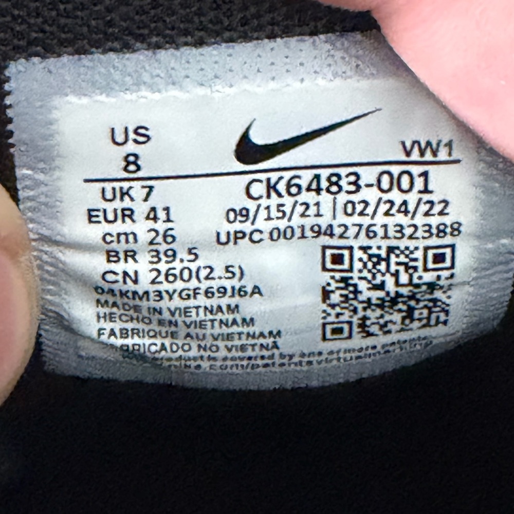 Nike Air Max 270 Golf Black White Sneakers CK6483-001 Men’s Size 8 - Picture 8 of 8